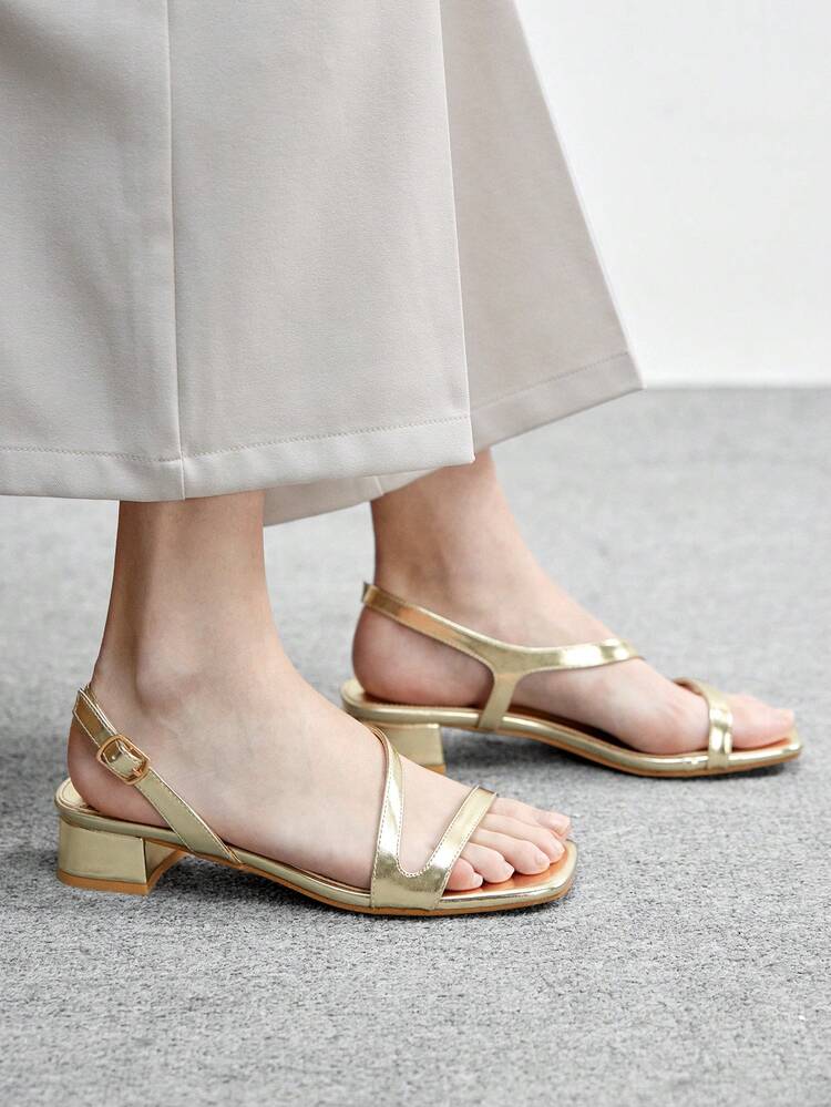 CUCCOO BIZCHIC Women's Fashionable Elegant Commuting High Heel Sandals - Gold - View 1