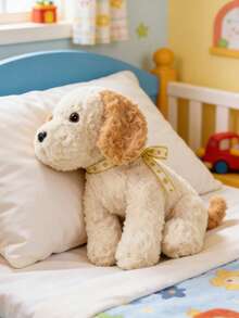 可爱造型的卧姿和蹲姿狗狗毛绒玩具，采用磨毛花卉PV材质，超柔软短毛绒面料，手工制作，纤维填充，钩织而成，是送给父母的完美礼物。 - 彩色 - 查看 5