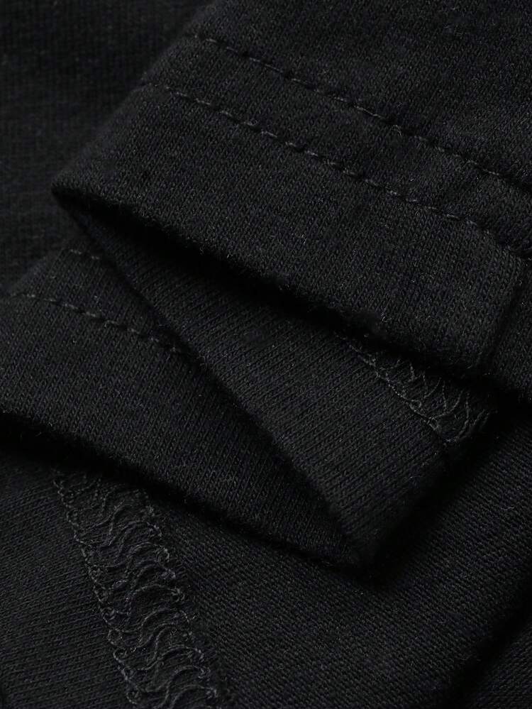 Young Boy Solid Color Round Neck Short Sleeve Pocket Casual T-Shirt Summer