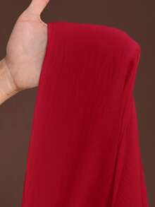 Veslaya Bộ đồ cỡ lớn 2025 mới mùa xuân/hè dành cho đi biển/hoạt động ngoài trời/lễ hội âm nhạc/phong cách nghỉ dưỡng miền Tây cổ điển/nghỉ dưỡng thường ngày/du lịch/nghỉ dưỡng thành phố. Áo crop top tay lửng trễ vai màu trắng chất liệu tre, có dây rút ở eo và túi, phối cùng quần ống rộng. Bộ đồ 2 mảnh màu đỏ dành cho nữ, bộ đồ 2 mảnh bằng len. - Đỏ - Xem 9