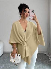 Rafferiza New Autumn/Winter Casual Elegant Personalized High-End Cardigan Sweater For Women - Apricot - View 5