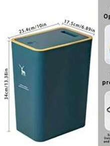 1. Tempat Sampah Persegi Panjang YOURSUN dengan Tutup, Terbuat dari Bahan PP Tebal dan Kokoh, Ringkas dan Portabel, Tidak Berbau dan Tahan Aus, Gaya Sederhana dan Serbaguna, Tersedia dalam 4 Warna Berbeda, Permukaan Halus dan Mudah Dibersihkan, Penyimpanan Sampah Praktis - MultiWarna - View 8
