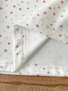 3pcs/Set Girls Cartoon Elf & Heart Print Casual Comfortable Undershirt Set - Multicolor - View 5