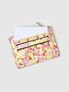 ROMWE Kawaii 装满黄色粉色花朵的可爱卡片袋 - 黃粉色 - 查看 4