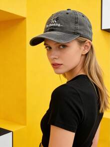 Joivida Boné de Beisebol de Algodão Lavado Vintage, Boné Trucker Bordado Unissex, Tela de Algodão Respirável nas Costas, Boné Casual para Uso Diário, Chapéu de Sol para Compras e Viagens, Ajustável com Fecho, Moda Streetwear, Boné Retrô Y2K, Unissex Homens e Mulheres - Multicolor - Visão 10