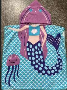 Extra Large Thick Warm Absorbent Beach Cape Bathrobe 1pc - Multicolor - View 4