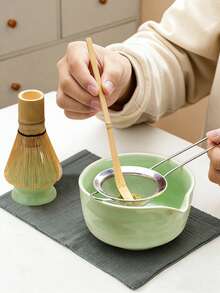 5-Piece Matcha Eggbeater Set - Matcha Set Includes Matcha Eggbeater And Bowl (Matcha Bowl), Sieve, Stand, And Spoon - Complete Set Of Matcha Lattes And Matcha Enthusiasts Gift Japanese Tea Making Tools In 4 Colors - Multicolor - View 6
