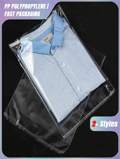 100pcs, 9.8x13.7 Inch Clear Large Resealable Ziplock Cellophane Bags, Clear Plastic Bags, Self Adhesive Packaging Bags, Clear OPP Bags For Clothes, Gifts, Ornaments, Candy, Etc. Back To School Valentine's Day, Valentine's Day Wedding, Birthday Storage Containers