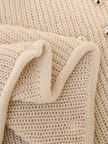 Lounesse Plus Size Sleeveless Knit Top, Apricot Color - Apricot - View 8