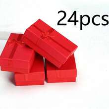 24件套蝴蝶结首饰礼盒，小型首饰礼盒，戒指、耳环、手链收纳盒，项链收纳盒，包装盒，节日礼物，周年纪念日，婚礼，生日，首饰展示和包装用品，串珠和首饰制作，生日礼物，节日礼物，朋友礼物，首饰展示，首饰携带，盒子，秋季装饰，圣诞礼物，万圣节礼物，项链盒，情侣礼物 - 多色4 - 查看 13