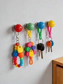 Joivida Nordic INS-Style Ceramic Ball Magnetic Hooks, Heavy-Duty Damage-Free Single Hooks For Living Room & Entryway Walls, No-Nail Decorative Storage Hangers For Refrigerator Doors - Multicolor - View 9