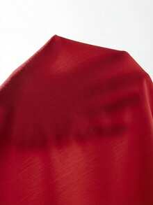 Aloruh Elegant Sexy Charming Ruffle Sleeve A-Line Deep V-Neck Backless Mini Dress For Women - Burgundy - View 8