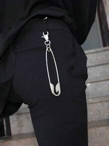 Joivida Pendentif porte-clés vintage en grande épingle de sûreté pour couples, hommes, femmes, étudiants. Charm de sac d'école dans le style Ins. Décoration de taille personnalisée pour les déplacements quotidiens, accessoire streetwear - Multicolore - Voir 4