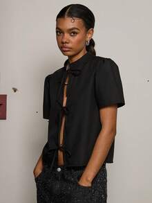 COUREZ Women Blouses - Black - View 5