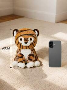 Cute Shape Leopard Tiger And Lion Shaped Plush Toys With Sable Fur Material Super Soft Short Plush Material Handmade Dolls Fiber Filled Animals Chet Dolls The Perfect Gift For Parents - Multicolor - View 10