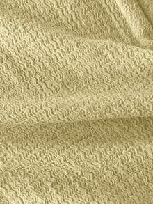 Elamini 2026 Summer New Women's Retro Textured Relaxed Low-Waist Casual Pants, Slimming Versatile Flowy Straight Leg Trousers In Yellow, Suitable For Vacation Outfits - Yellow - View 6