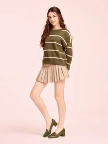 CUCCOO DOLLMOD 法国女鞋春秋季低帮方头中跟粗跟软皮金属扣乐福鞋 - 綠色 - 查看 6