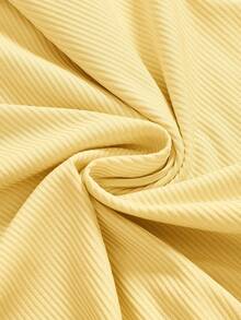 ROMWE Women Contrast Lace Camisole And Shorts Casual Pajama Set - Yellow - View 4