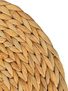 1pc Natural Woven Gourd Placemats, Round Placemat, Rattan Placemat, Water Gourd Hand-Woven Placemat, Woven Placemat Set, Dinner Plate Heat/Slip Resistant Table Mat, For Home Dinning Room And Restaurant, Home Supplies, Stylish Decorative Coasters With Durable Surface Protection, Fits Modern & Traditional Home Decor - Camel - View 8