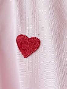 Resyla 3pcs Women Polo Shirt With Embroidered Heart Short Sleeve Set - Multicolor - View 4