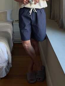 DAZY Men's Striped Elastic Waist Shorts Loungewear, Summer - Multicolor - View 4