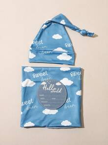 Newborn Photography Outfit And Props - Cloud Print - Multicolor - View 7