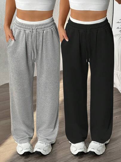 Easithlete 女士抽绳腰瑜伽休闲运动裤