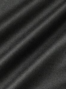 SHEIN MOD Áo kiểu nữ vai lệch, họa tiết hoa cổ điển, thắt eo. - màu đen - Xem 4