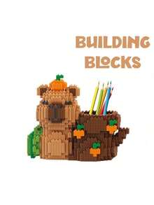 Bộ gồm 700 khối nhựa nhỏ, có thể lắp ráp thành hộp đựng bút hình trái tim bằng quả đào, mô hình trang trí làm quà tặng, quà sinh nhật, quà Giáng sinh và nhiều hơn nữa. - Nhiều màu - Xem 5