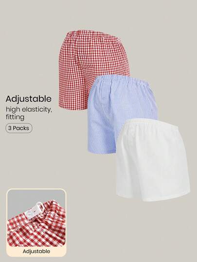 Modmama 3pcs Maternity Casual Solid & Printed Shorts