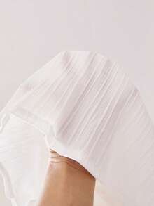 两件套女童碎花钩针吊带背心和裤子，春夏外出和度假的可爱套装 - 白色 - 查看 4