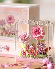 POKOJA LAND POKOJA LAND Huayi Dream Preserved Flower Bouquet Gift Set - DIY Assembly Building Blocks Flower Box - Multicolor - View 4