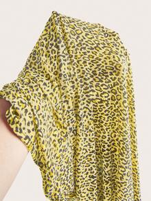 SHEIN SXY Vestido sexy con estampado de leopardo y calado - Amarillo - Ver 9