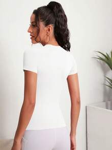 Sovereign Charm Áo thun thể thao lưới cắt lưng - trắng - Xem 2