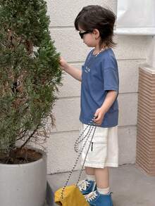 Dazy Kids Young Boys' Casual Printed Round Neck Short Sleeve T-Shirt - Blue - View 6