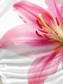 SHEIN 少女修身休闲简约舒适不对称下摆印花吊带衫 - 白色 - 查看 3