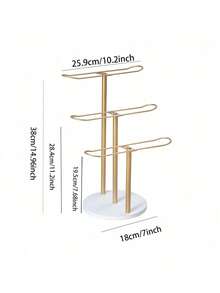 金属发箍收纳架，单/双/三层可选，可展示发箍、发绳、手镯等配饰，适用于卧室、大学宿舍装饰，适合女孩、女士，也可用于性别揭晓派对、生日、婚礼、聚会等场合，是送给同事、朋友和家人的完美礼物，也是返校季的理想之选。 - 彩色 - 查看 16