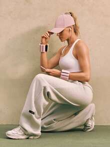 GLOWMODE Everyday Pony Water-Resistant Magnetic Ponytail Baseball Hat Gym Studio Hike Outdoors Daily Casual Wear - Pink - View 6