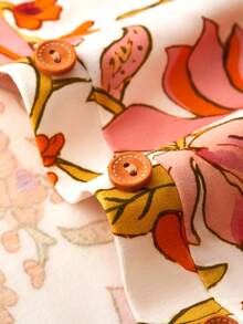 LUVLETTE Đầm ngủ dài tay cài cúc đơn giản bằng cotton mềm mại dành cho nữ, thích hợp mặc nhà hoặc đi chơi. - màu xanh lá - Xem 6