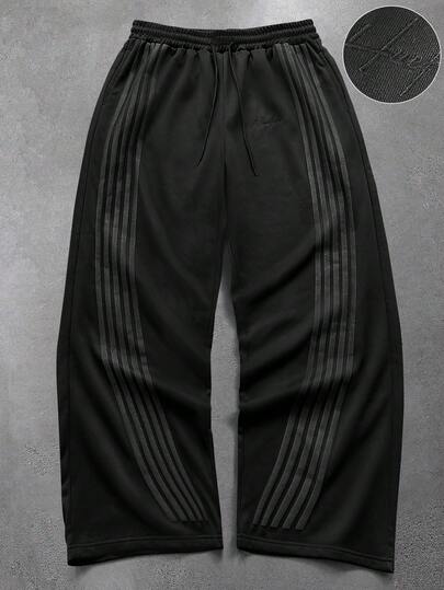 PAVTROS Pantaloni della tuta casual con vita regolabile e ricamo a lettera, versatili, adatti per l'autunno/inverno e l'uso quotidiano