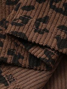 DAZY 青少年男童豹纹圆领短袖休闲T恤 - 棕色 - 查看 8