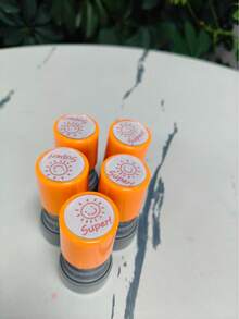 1pc Children's Teacher Daily Teaching Round Sticker - Orange - View 3