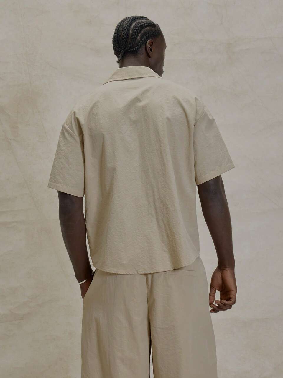Boxy Fit Dropped Shoulder Short Sleeve Branded Revere Collar Button Through Shirt Co Ord Sets Top Only Spring Summer Essentials