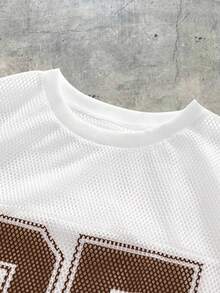 AXEPEAK Men's Mesh Fabric Digital 95 Print Sleeveless Tank Top - White - View 3