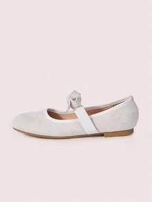 CUCCOO DOLLMOD Women's Apricot Suede Bow Mary Jane Shoes, Sweet And Gentle Elegant, Versatile For Commuting And Daily Wear Valentine's Day - Apricot - View 7