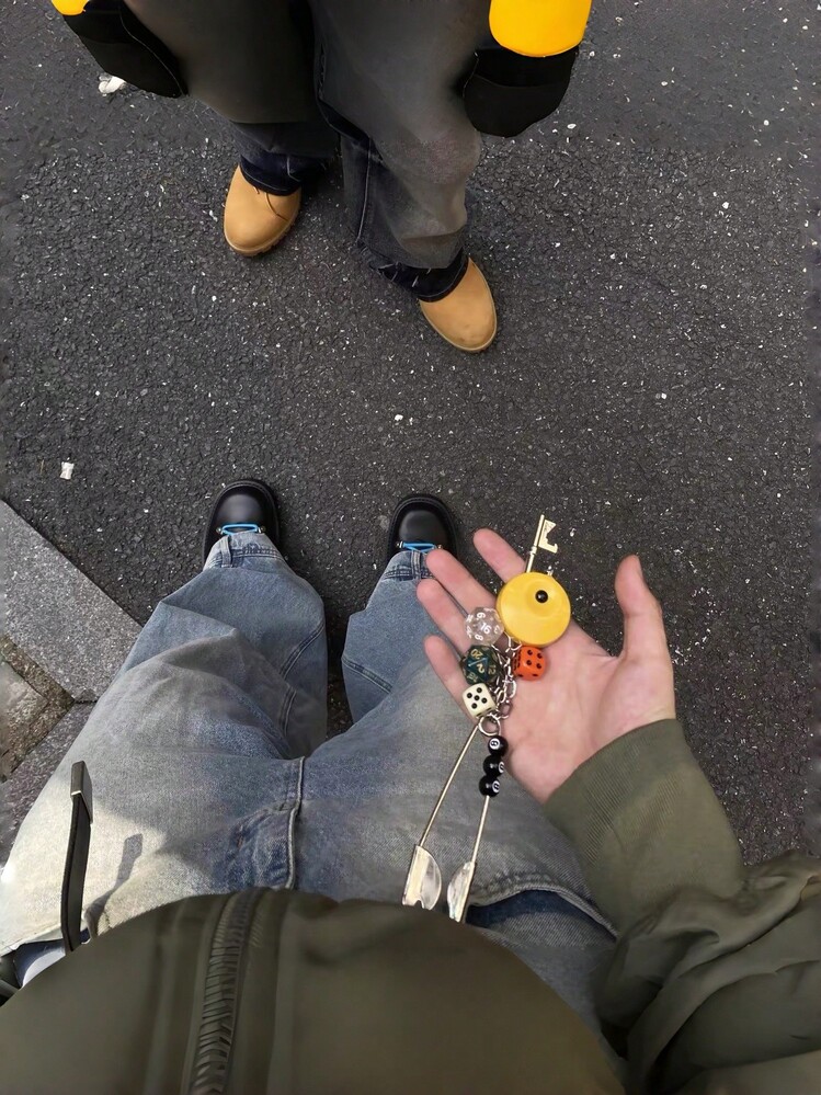 Joivida 氛围休闲风钥匙扣裤链男女通用小众设计百搭包饰学生日常通勤街头风个性化配饰 - 多色 - 查看 2