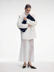 Mnmlis 女士尖头金属装饰时尚日常通勤高跟鞋 - 黑色 - 查看 8