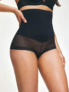 SHAPORA 1pc Women's Comfortable Minimalist Black Shapewear Bottom - Black - View 5