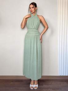 Firerie 女士优雅简约精致绿色修身连衣裙,褶皱绿色连衣裙,露背连衣裙,鼠尾草绿,婚礼/伴娘礼服,假日,精致闪亮针织面料,完美打造波西米亚风度假装扮,音乐节闪亮面料,夏季活动,度假,波西米亚风,春夏外出,假期,休闲,海滩,鸡尾酒会,音乐节,休闲度假风,夏季,圣帕特里克节绿色连衣裙,鼠尾草绿正式连衣裙,优雅绿色连衣裙,鼠尾草绿女装 - 綠色 - 查看 9