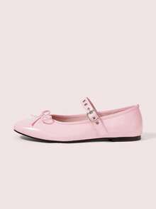 CUCCOO DOLLMOD Round Toe Comfortable Pink Bow Fashionable And Elegant Women's Flat Shoes Spring Shoes Spring Break Easter - girl powder - View 7